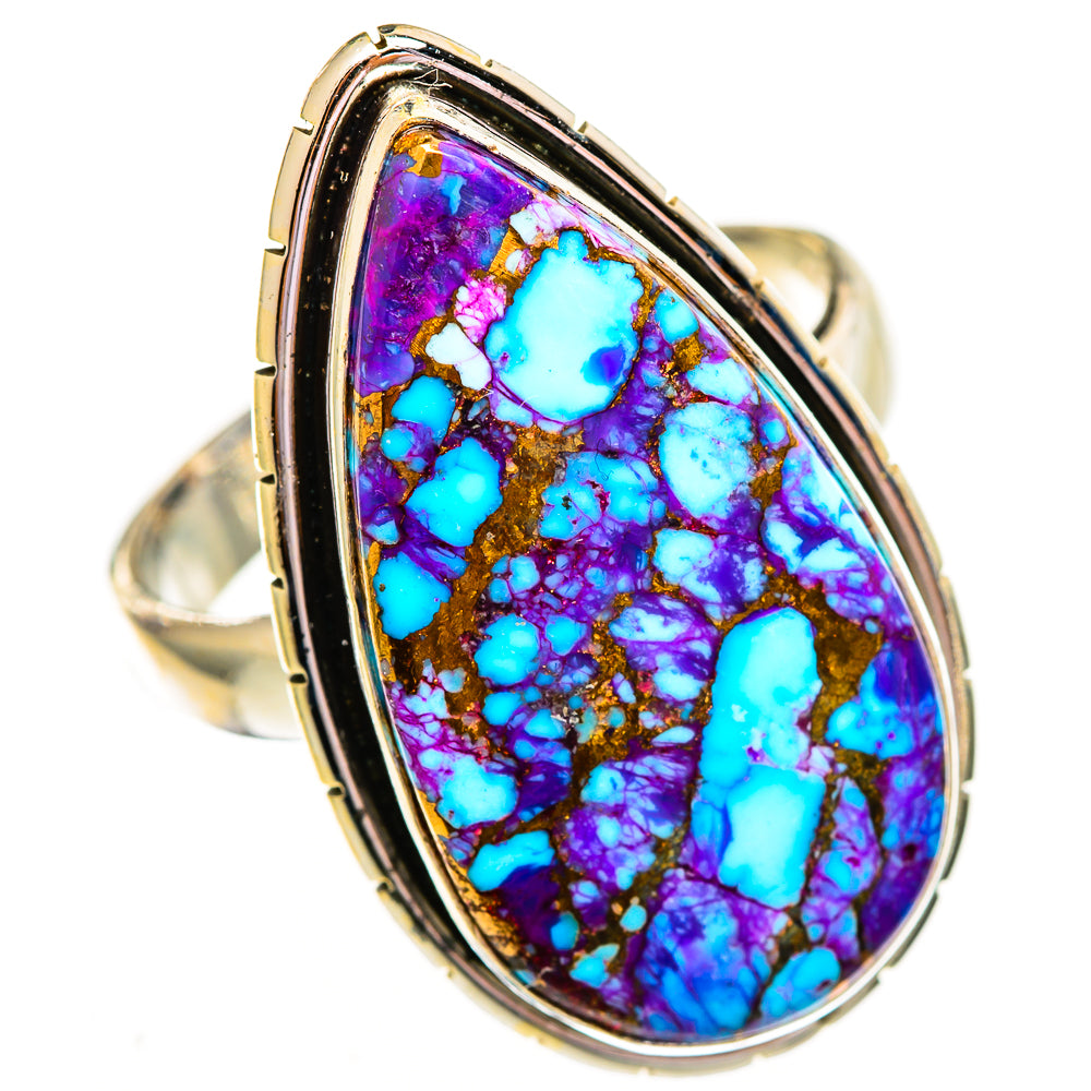 Purple Copper Composite Turquoise Rings handcrafted by Ana Silver Co - RING112097 - Photo 2