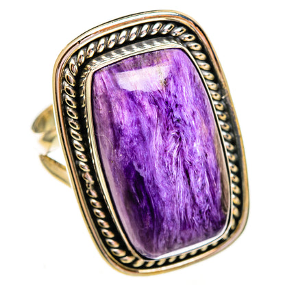Charoite Rings handcrafted by Ana Silver Co - RING112101 - Photo 2