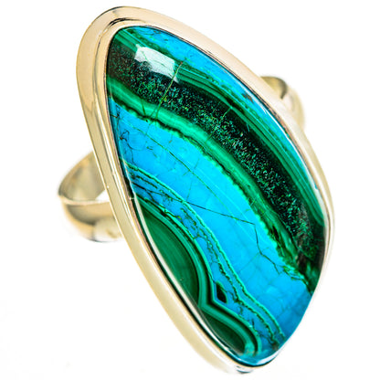 Malachite In Chrysocolla Rings handcrafted by Ana Silver Co - RING112107 - Photo 2