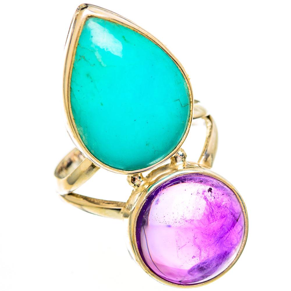 Peruvian Amazonite Rings handcrafted by Ana Silver Co - RING112109 - Photo 2