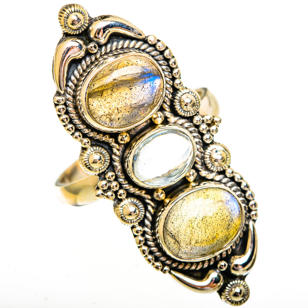 Labradorite Rings handcrafted by Ana Silver Co - RING112111 - Photo 2
