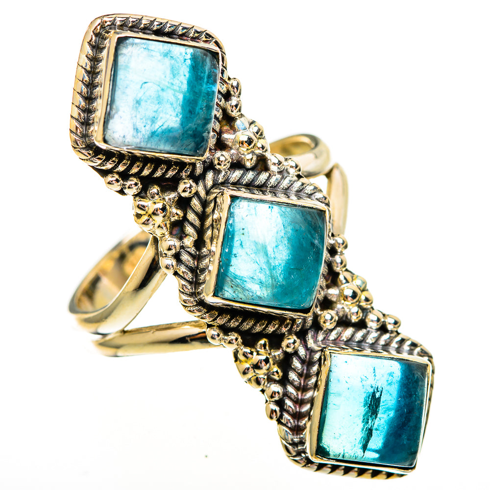 Blue Fluorite Rings handcrafted by Ana Silver Co - RING112112 - Photo 2