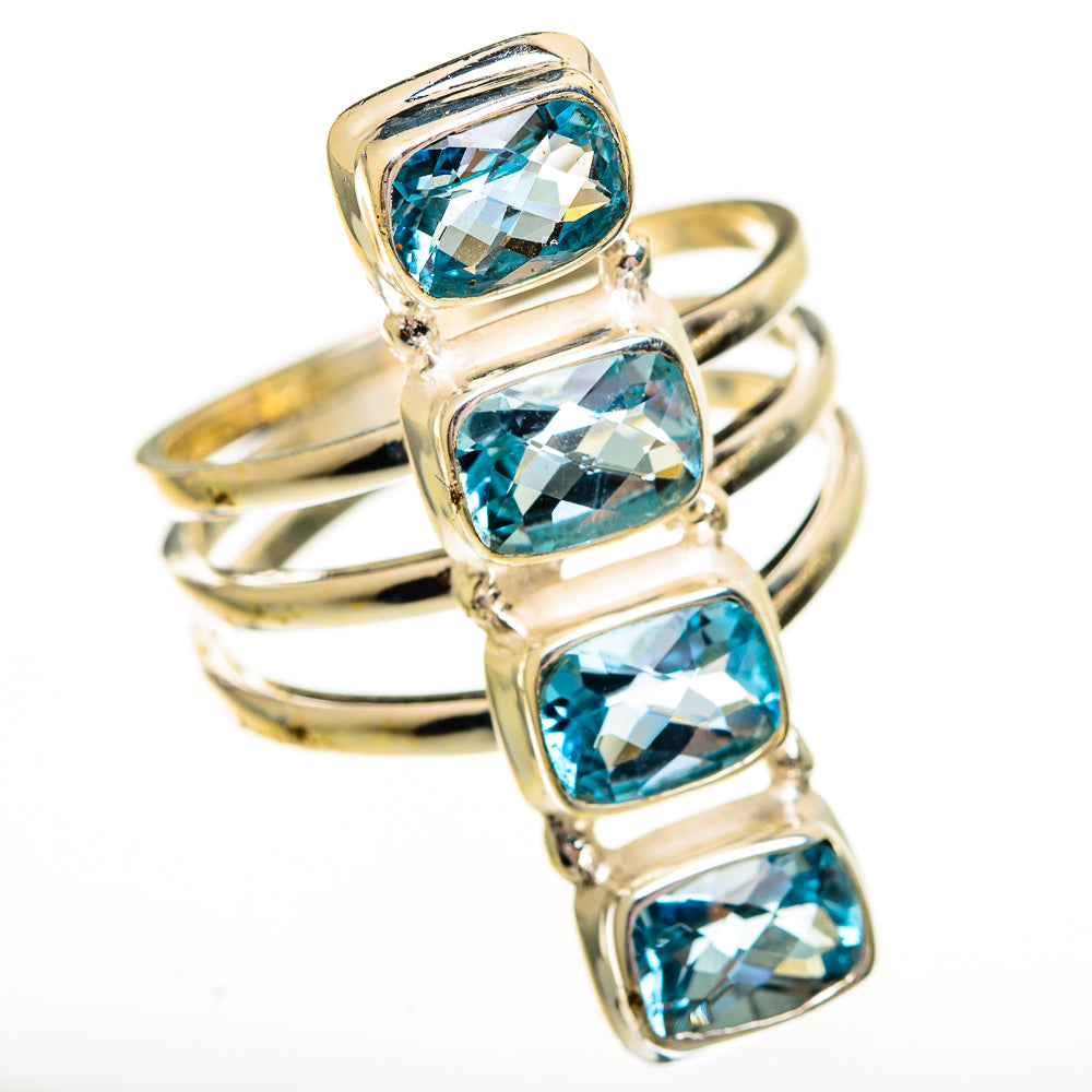 Blue Topaz Rings handcrafted by Ana Silver Co - RING112113 - Photo 2