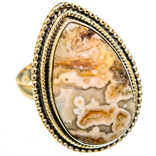 Laguna Lace Agate Rings handcrafted by Ana Silver Co - RING112126 - Photo 2