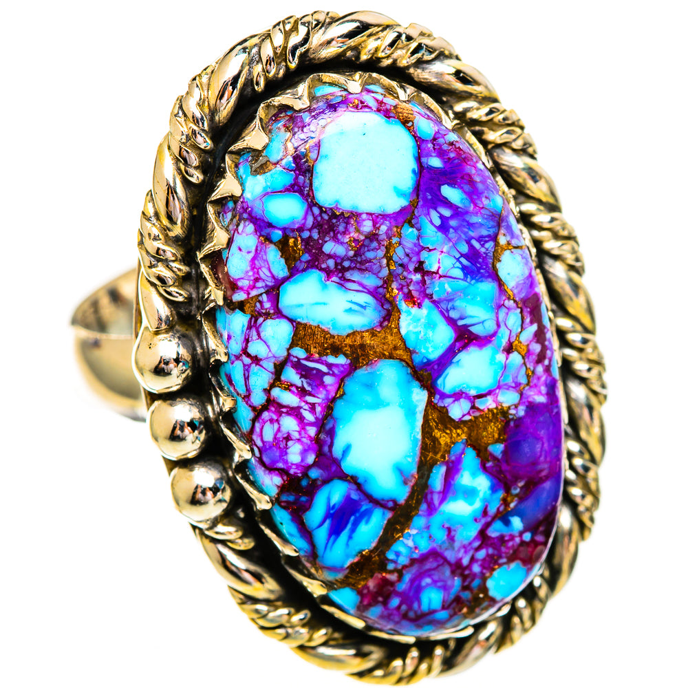 Purple Copper Composite Turquoise Rings handcrafted by Ana Silver Co - RING112139 - Photo 2