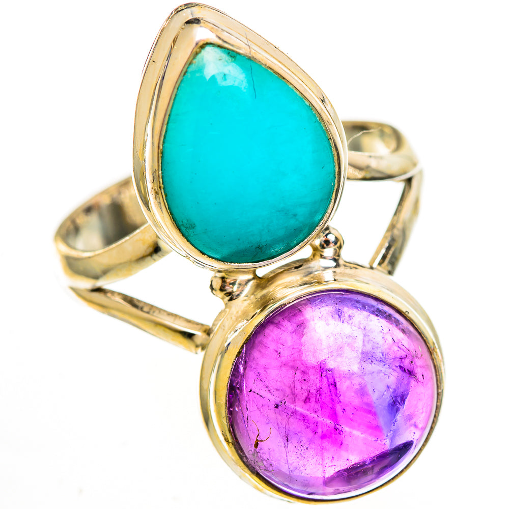 Peruvian Amazonite Rings handcrafted by Ana Silver Co - RING112146 - Photo 2
