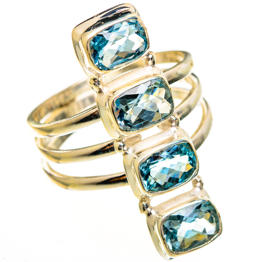 Blue Topaz Rings handcrafted by Ana Silver Co - RING112151 - Photo 2