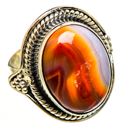 Red Botswana Agate Rings handcrafted by Ana Silver Co - RING112162 - Photo 2