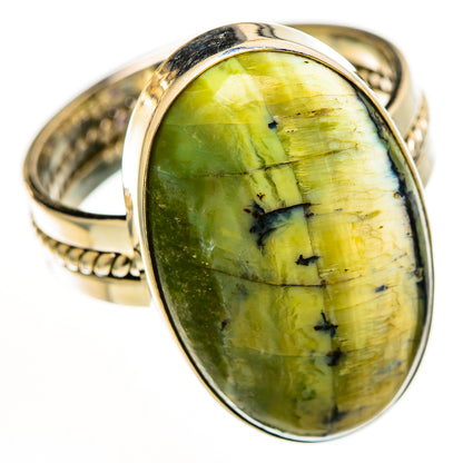 African Green Opal Rings handcrafted by Ana Silver Co - RING112189 - Photo 2