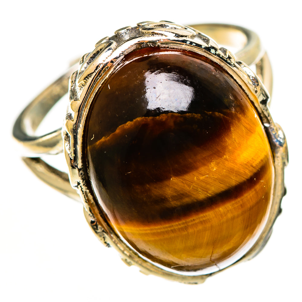 Tiger Eye Rings handcrafted by Ana Silver Co - RING112190 - Photo 2