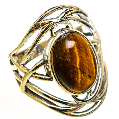 Tiger Eye Rings handcrafted by Ana Silver Co - RING112191 - Photo 2
