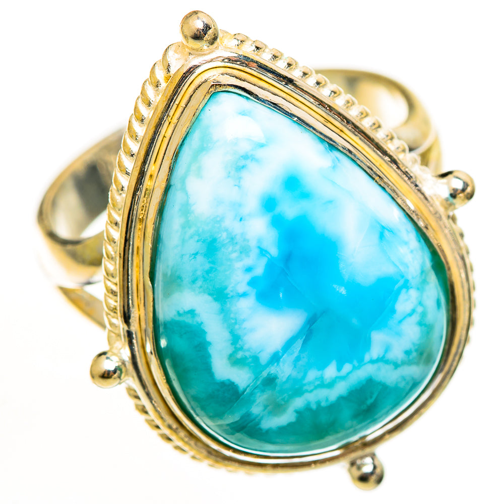 Larimar Rings handcrafted by Ana Silver Co - RING112211 - Photo 2