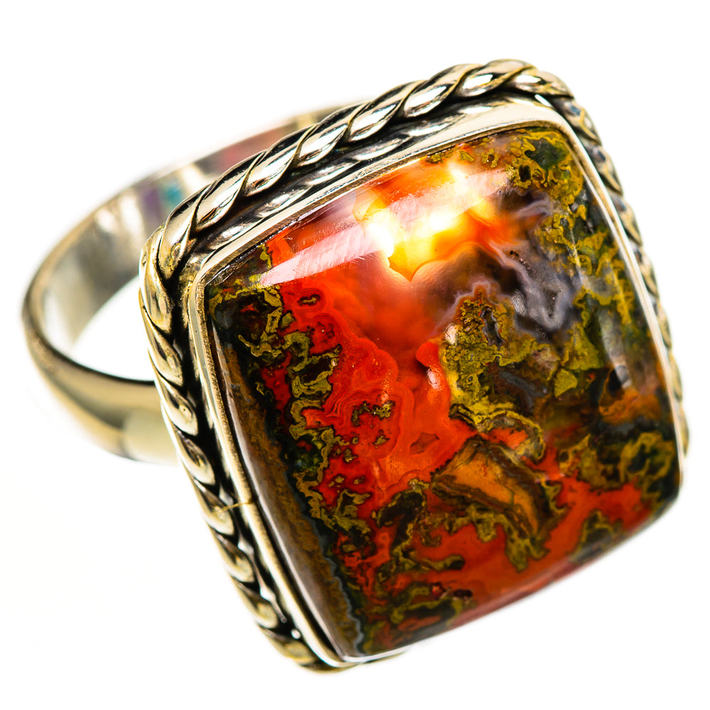 Moroccan Agate Rings handcrafted by Ana Silver Co - RING112219 - Photo 2