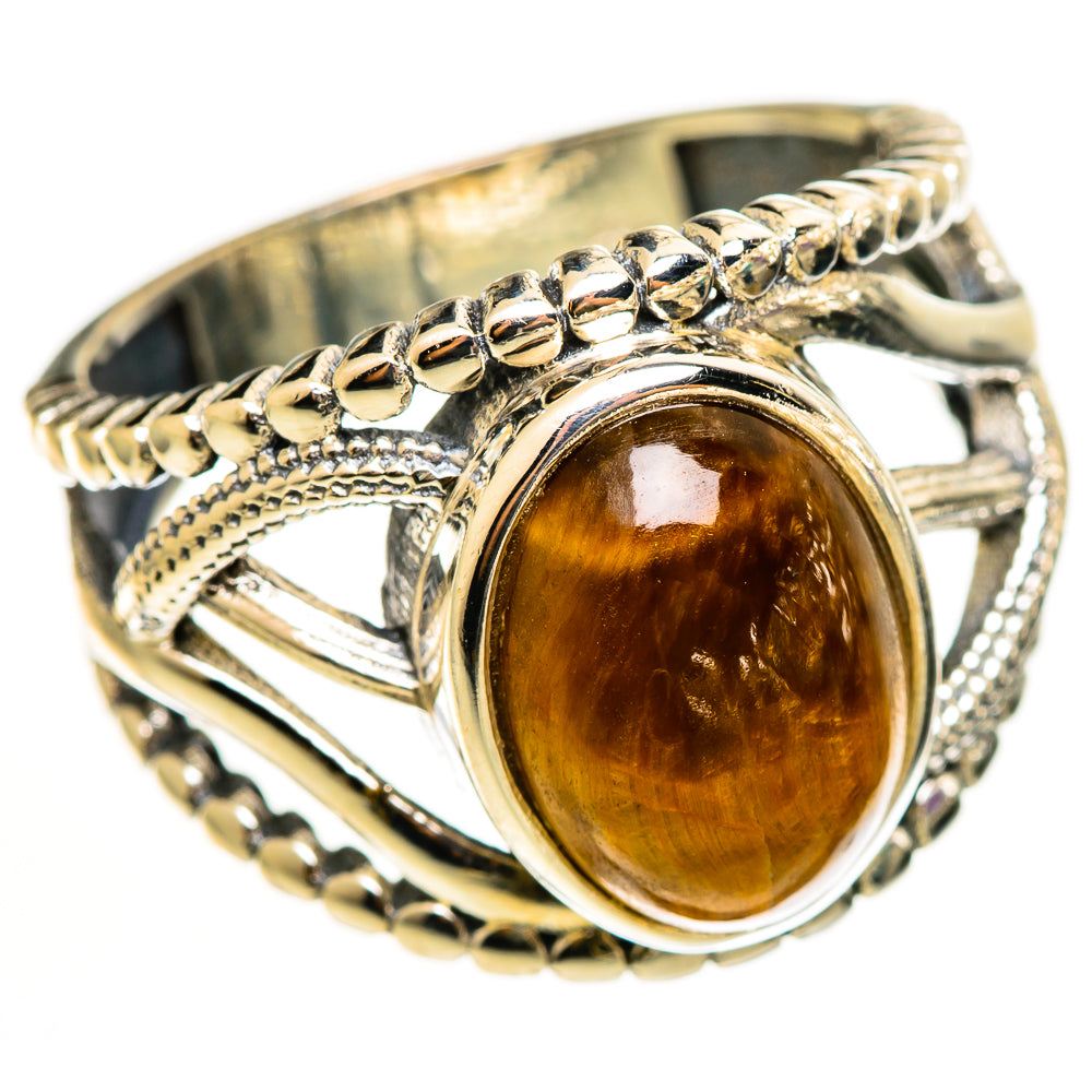 Tiger Eye Rings handcrafted by Ana Silver Co - RING112220 - Photo 2