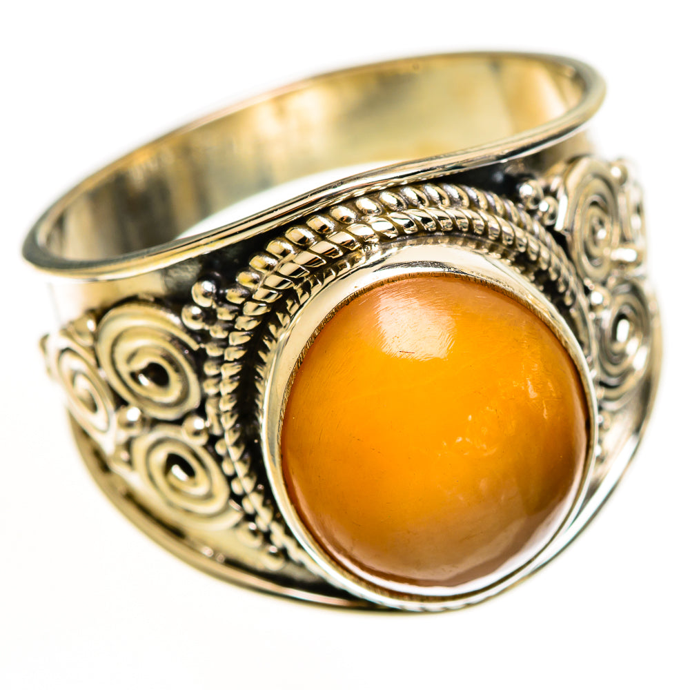 Peach Moonstone Rings handcrafted by Ana Silver Co - RING112221 - Photo 2