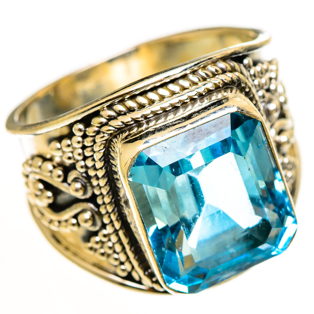 Blue Topaz Rings handcrafted by Ana Silver Co - RING112240 - Photo 2