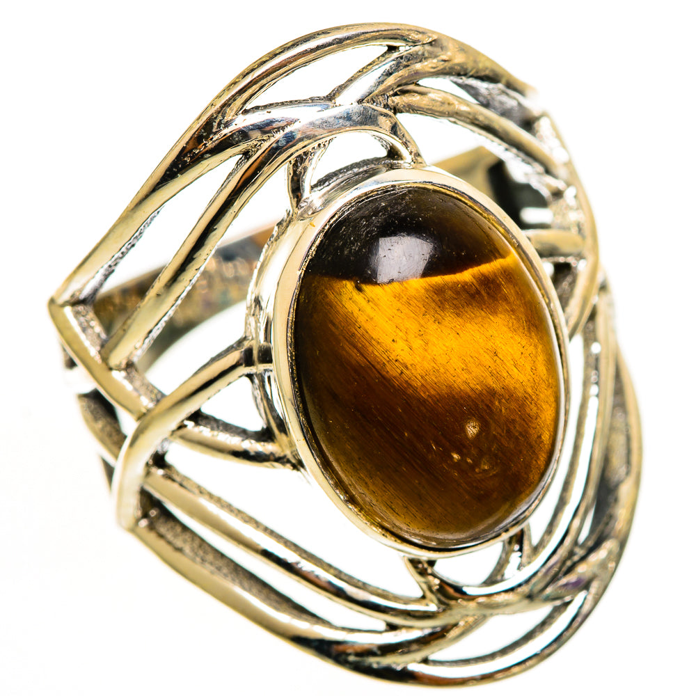 Tiger Eye Rings handcrafted by Ana Silver Co - RING112247 - Photo 2