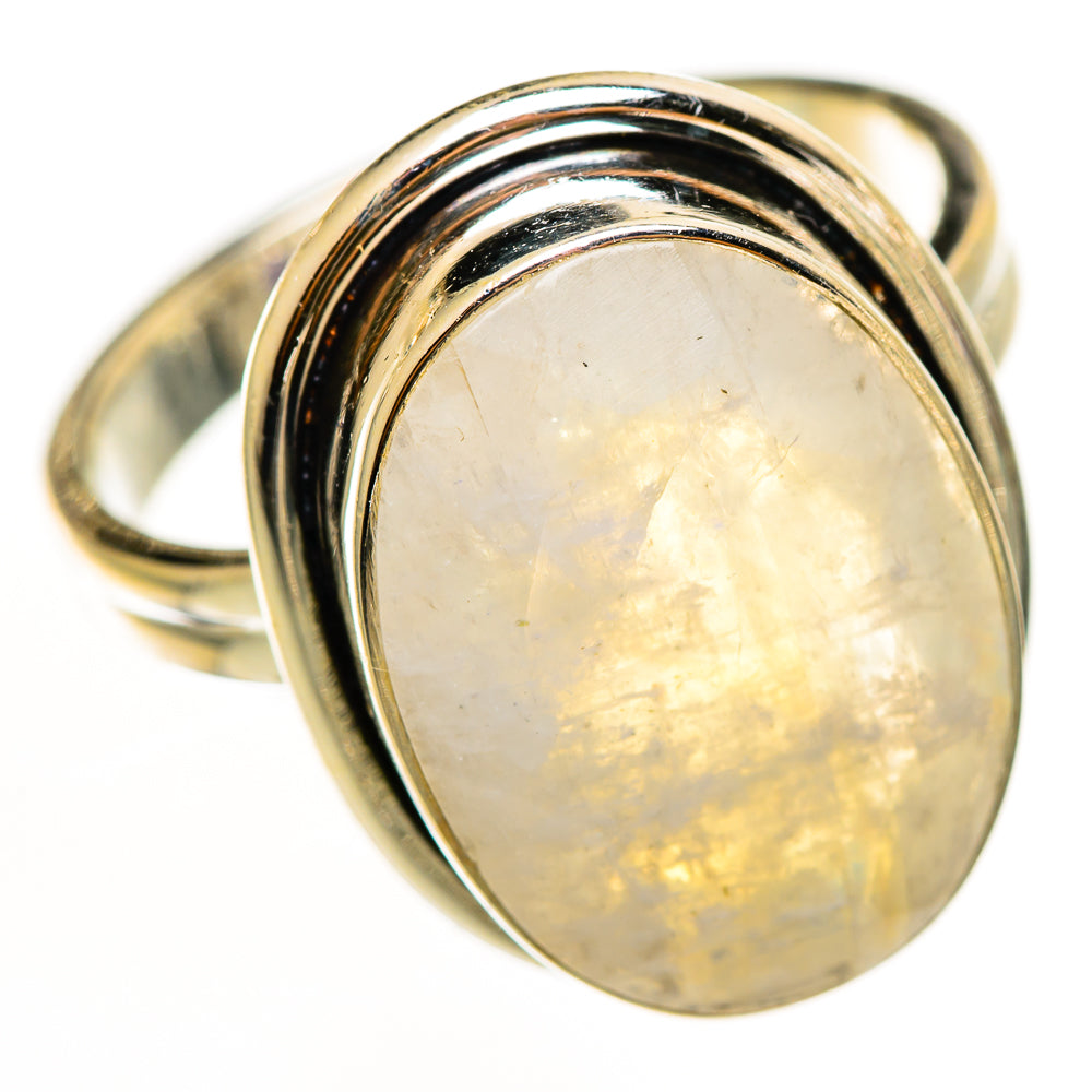 Rainbow Moonstone Rings handcrafted by Ana Silver Co - RING112259 - Photo 2
