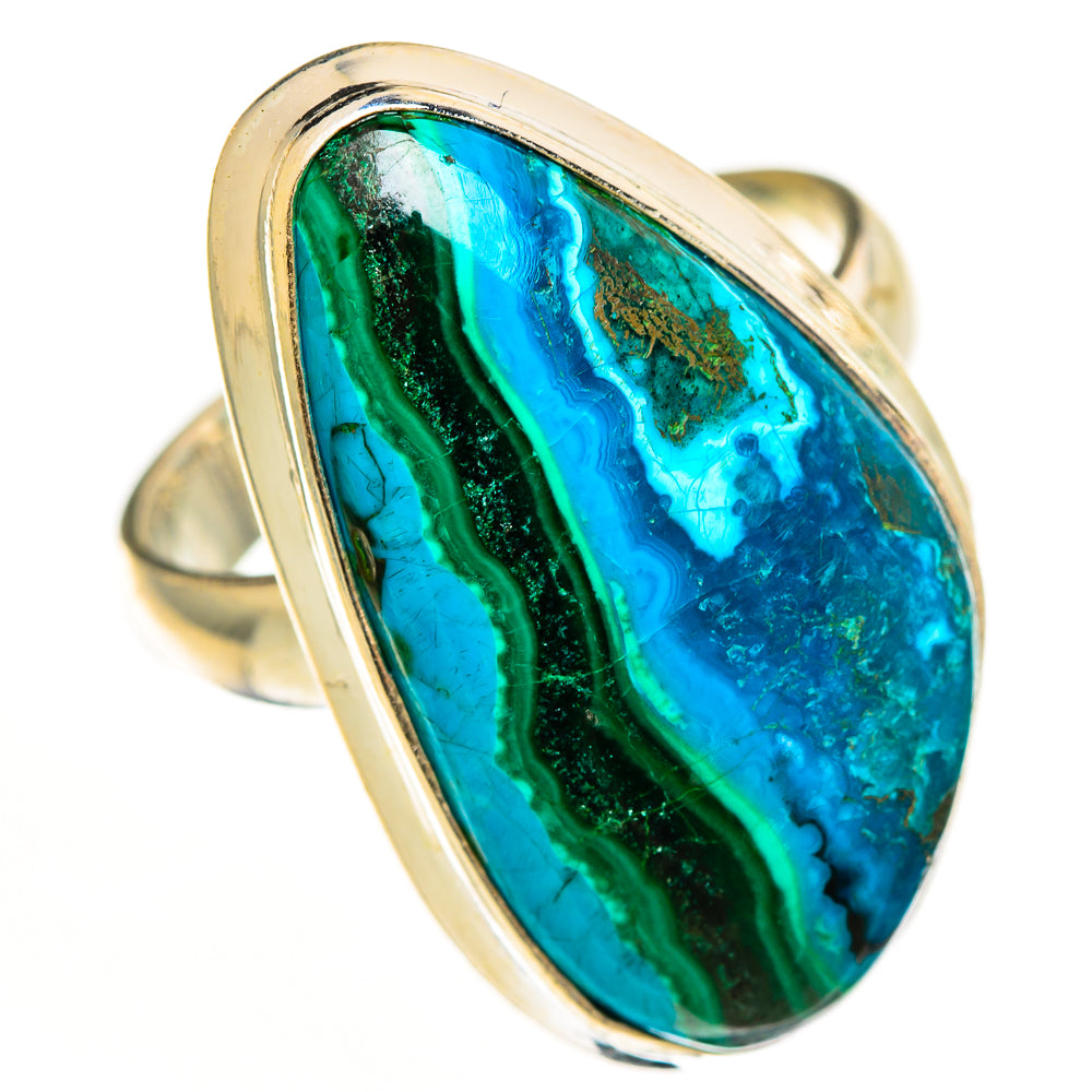 Malachite In Chrysocolla Rings handcrafted by Ana Silver Co - RING112262 - Photo 2