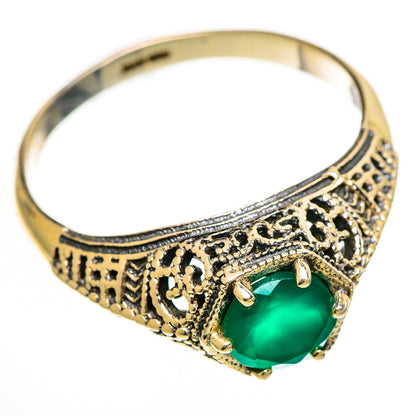 Green Onyx Rings handcrafted by Ana Silver Co - RING112273 - Photo 2