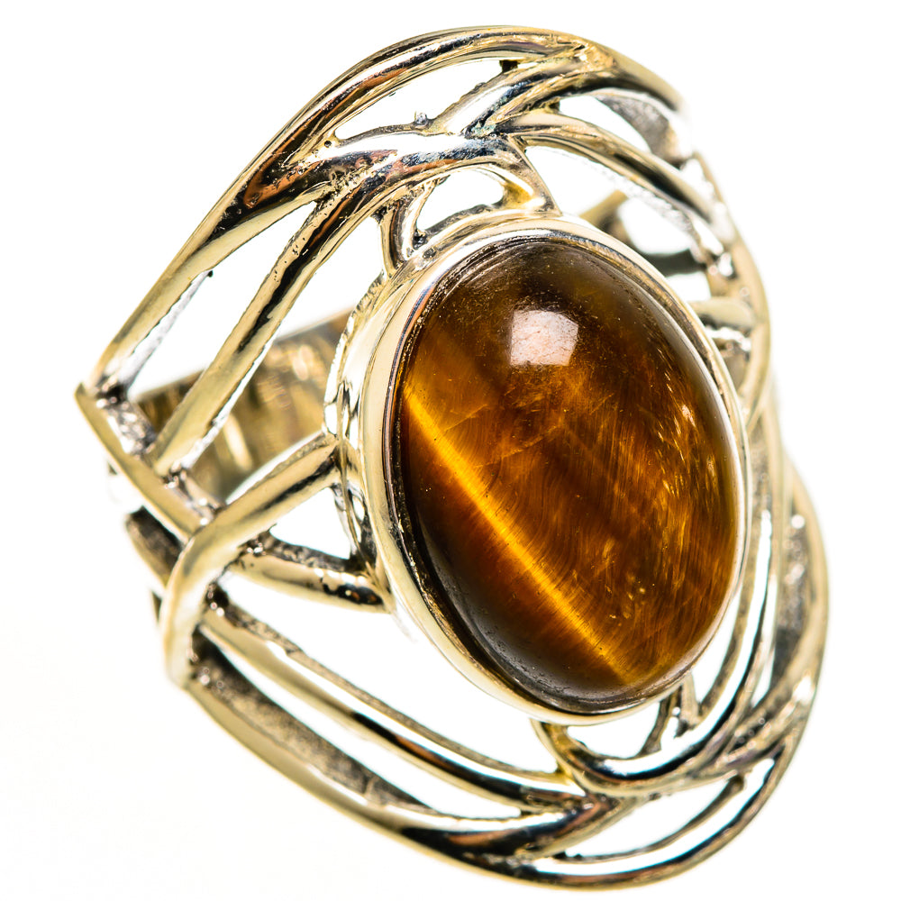 Tiger Eye Rings handcrafted by Ana Silver Co - RING112275 - Photo 2