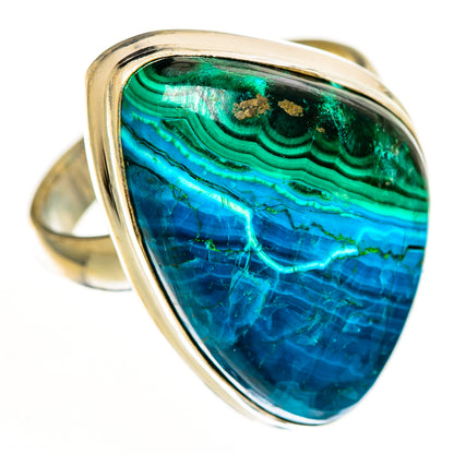 Malachite In Chrysocolla Rings handcrafted by Ana Silver Co - RING112289 - Photo 2