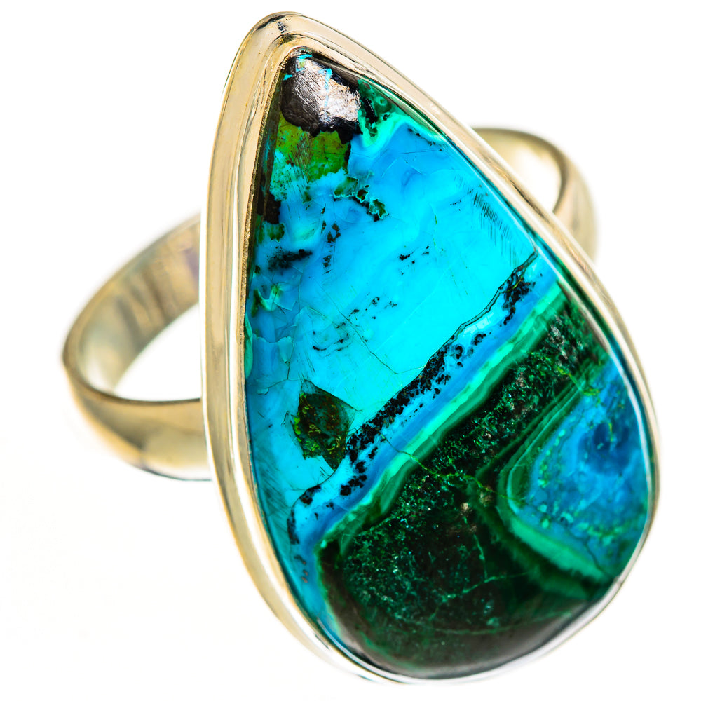 Malachite In Chrysocolla Rings handcrafted by Ana Silver Co - RING112291 - Photo 2