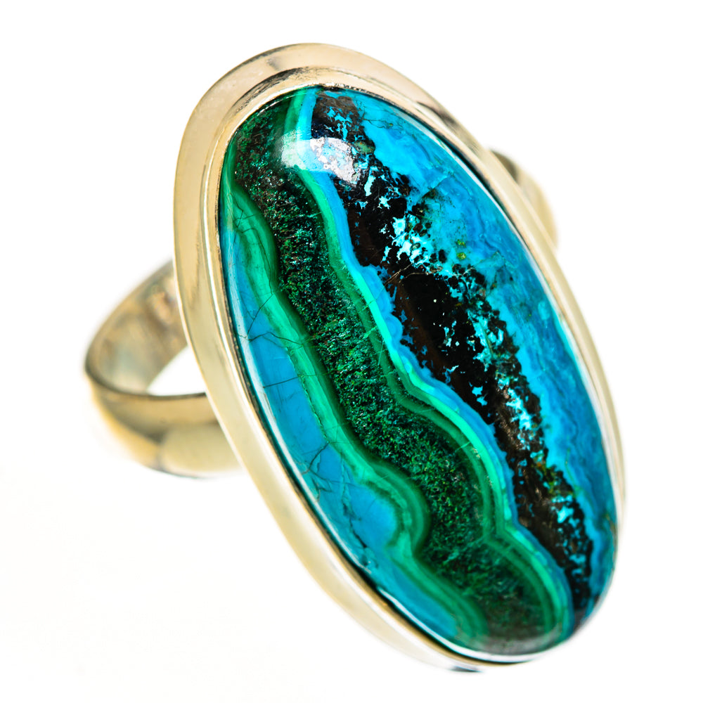 Malachite In Chrysocolla Rings handcrafted by Ana Silver Co - RING112292 - Photo 2
