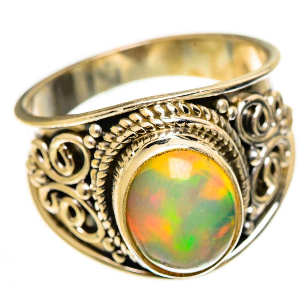 Ethiopian Opal Rings handcrafted by Ana Silver Co - RING112295 - Photo 2