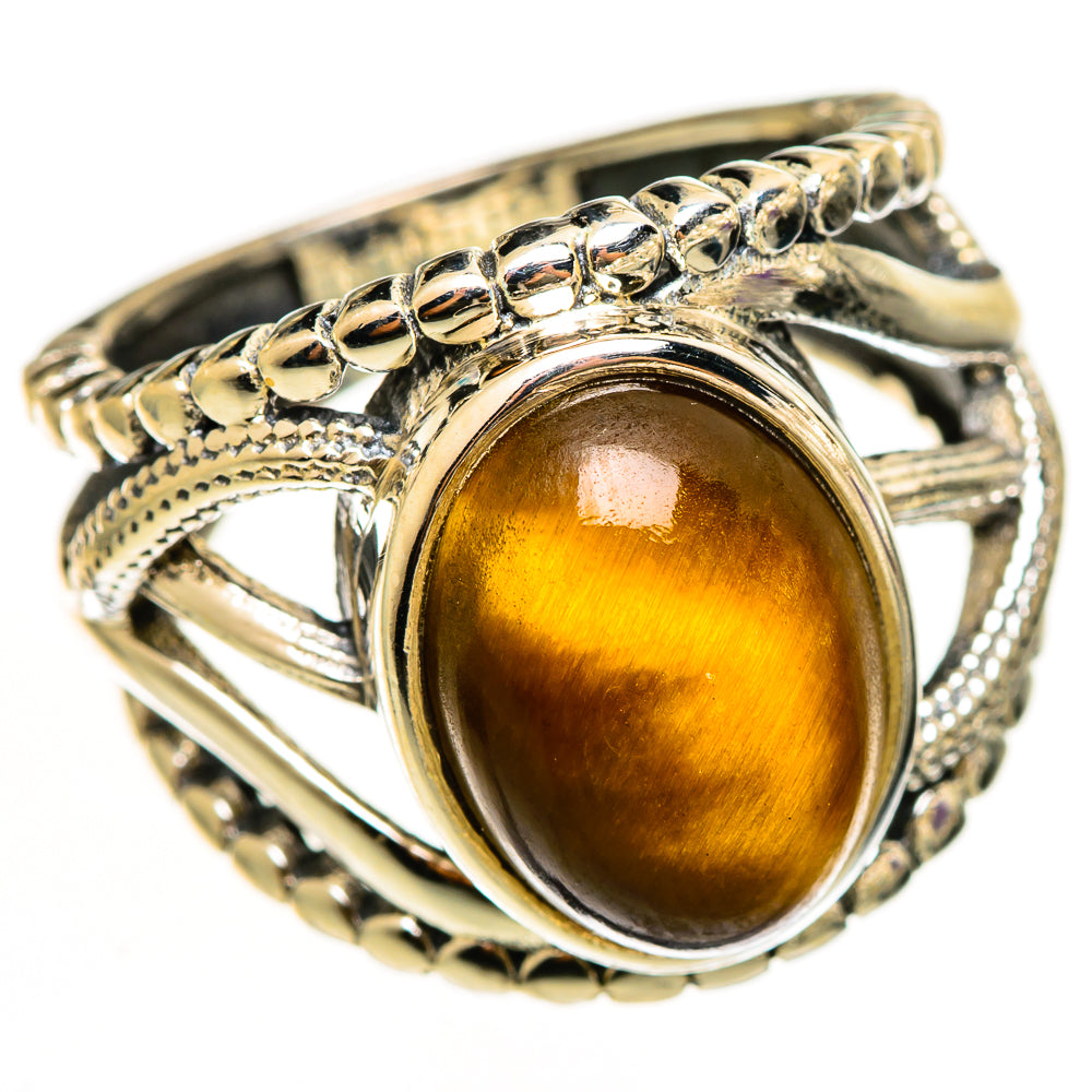 Tiger Eye Rings handcrafted by Ana Silver Co - RING112304 - Photo 2