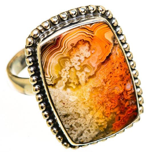 Crazy Lace Agate Rings handcrafted by Ana Silver Co - RING112305 - Photo 2