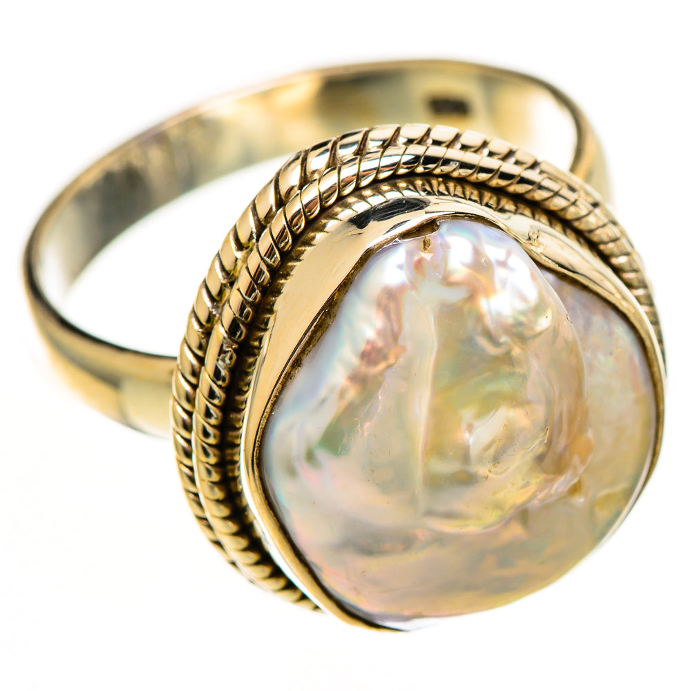 Mother Of Pearl Rings handcrafted by Ana Silver Co - RING112312 - Photo 2