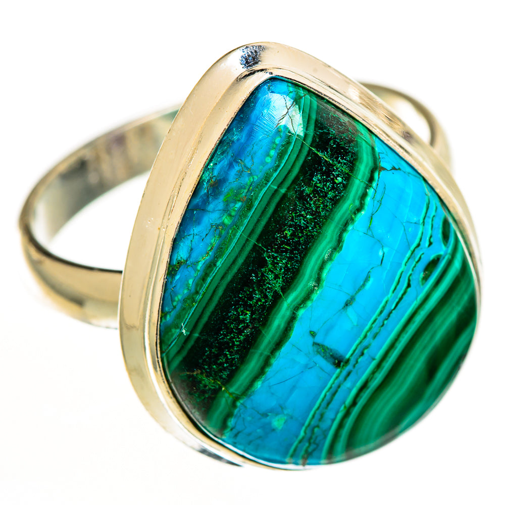 Malachite In Chrysocolla Rings handcrafted by Ana Silver Co - RING112316 - Photo 2