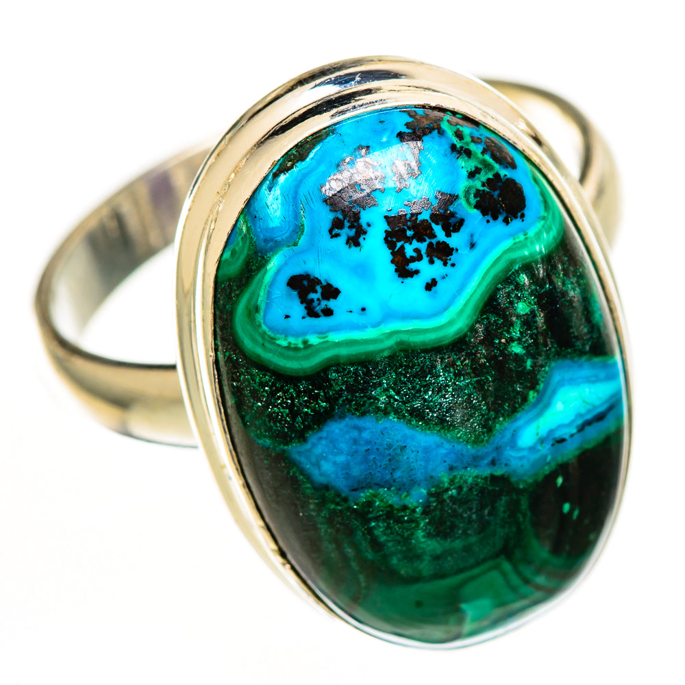 Malachite In Chrysocolla Rings handcrafted by Ana Silver Co - RING112317 - Photo 2
