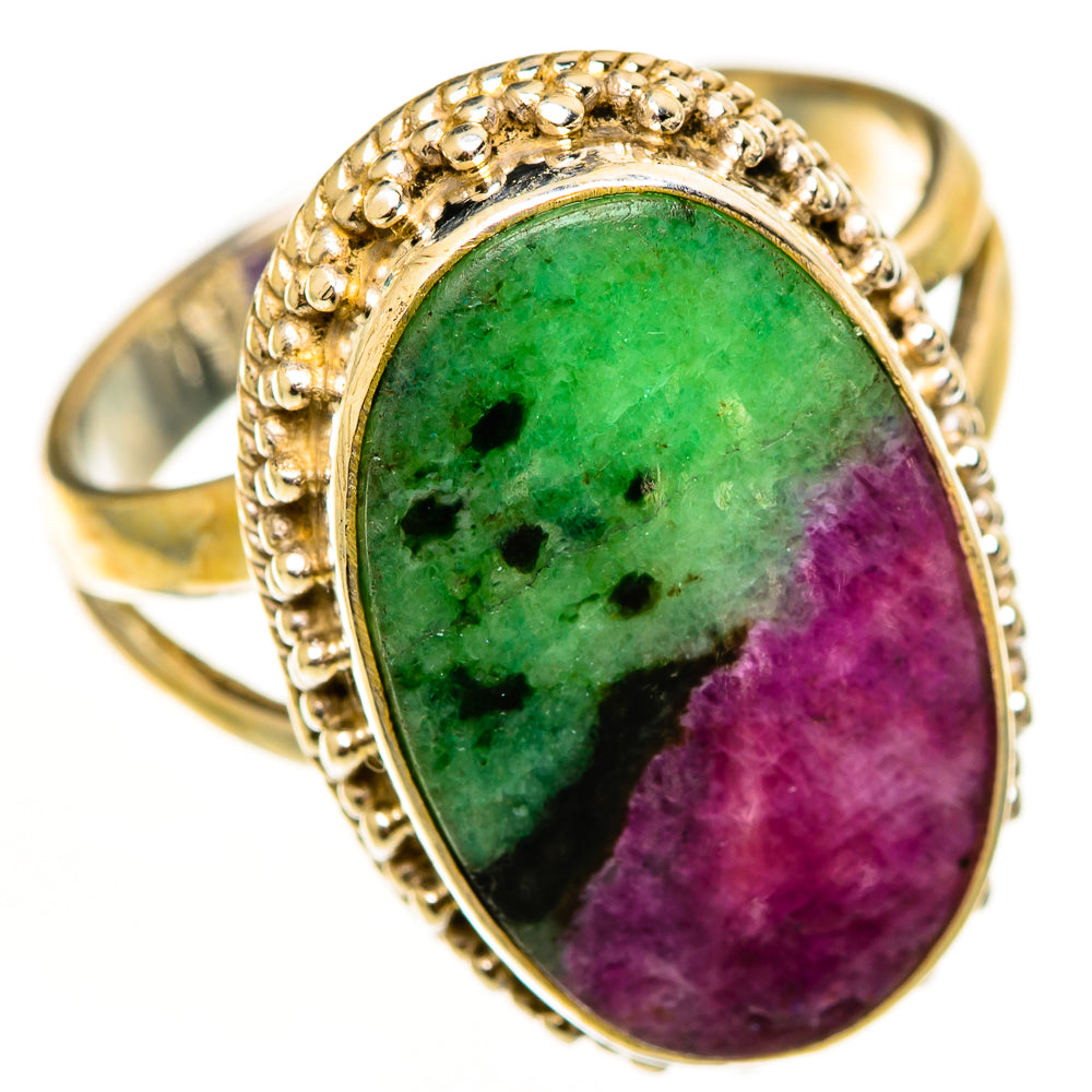 Ruby Zoisite Rings handcrafted by Ana Silver Co - RING112318 - Photo 2