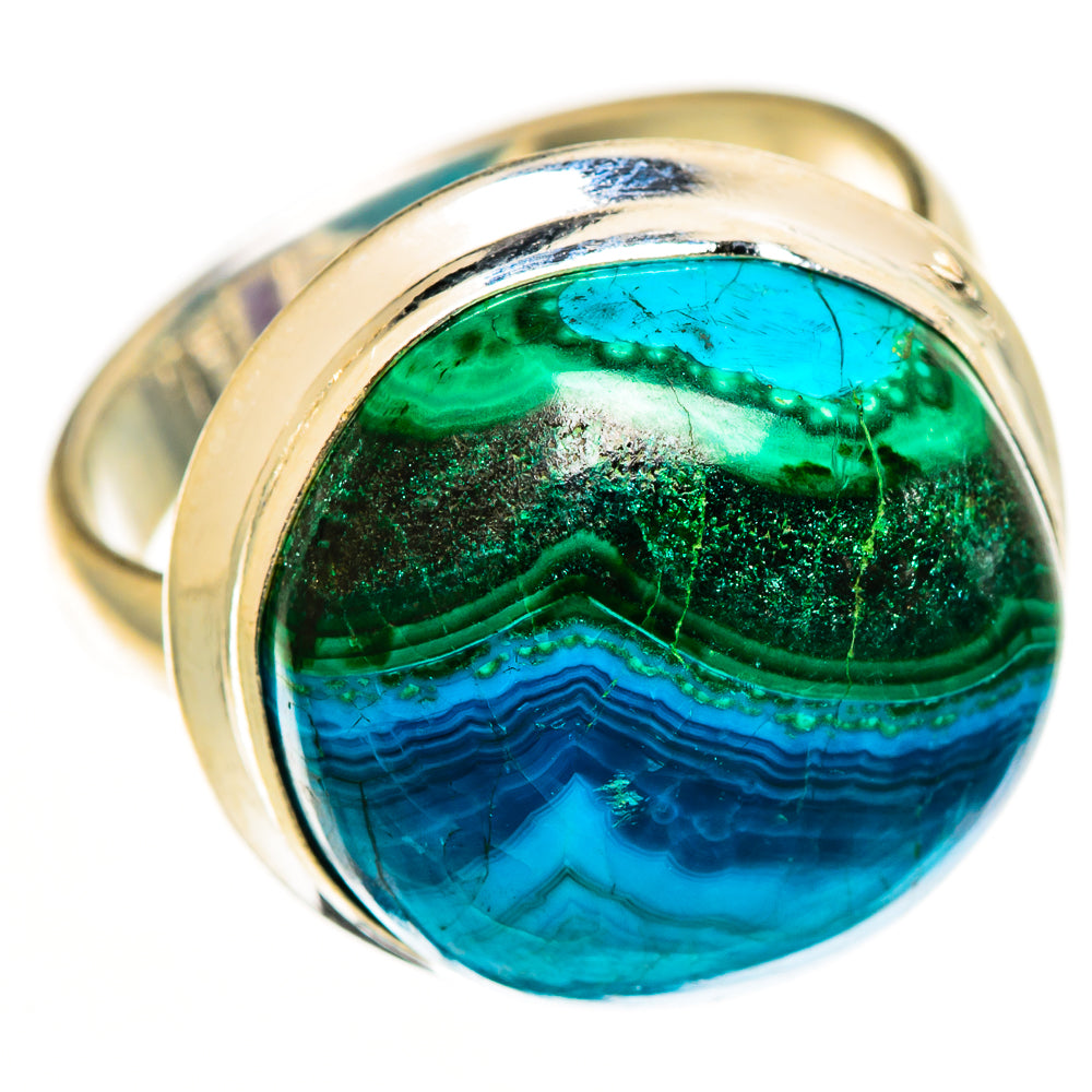 Malachite In Chrysocolla Rings handcrafted by Ana Silver Co - RING112319 - Photo 2