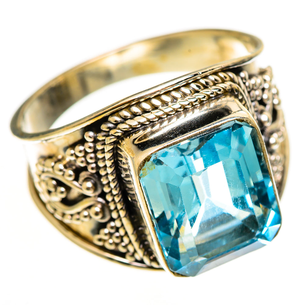 Blue Topaz Rings handcrafted by Ana Silver Co - RING112324 - Photo 2