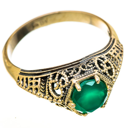 Green Onyx Rings handcrafted by Ana Silver Co - RING112329 - Photo 2
