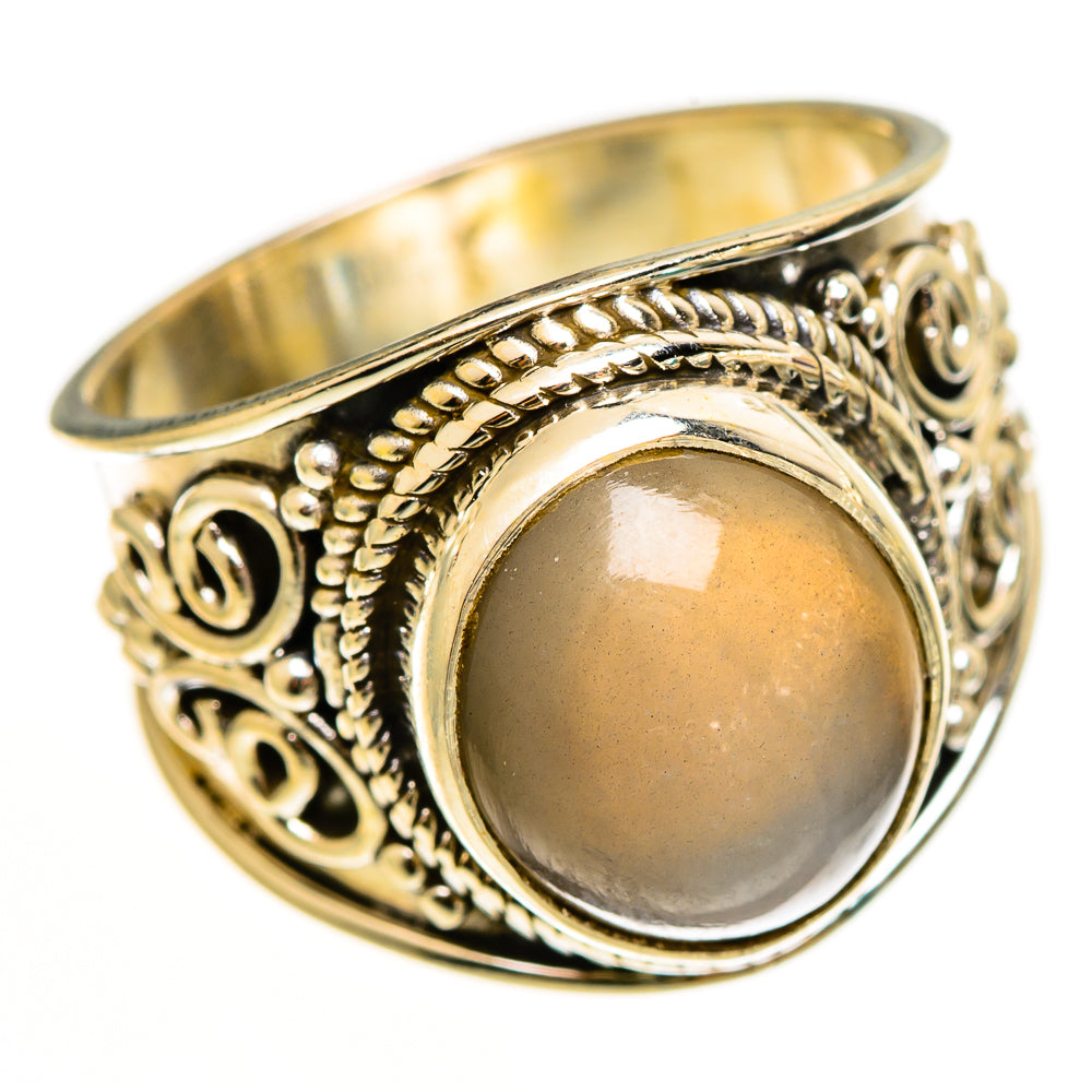 Peach Moonstone Rings handcrafted by Ana Silver Co - RING112331 - Photo 2