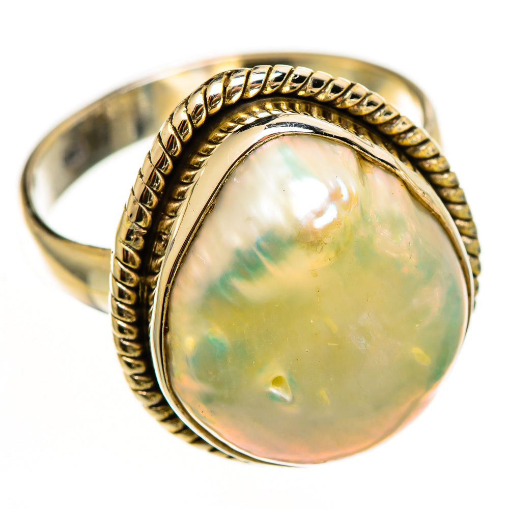 Mother Of Pearl Rings handcrafted by Ana Silver Co - RING112340 - Photo 2