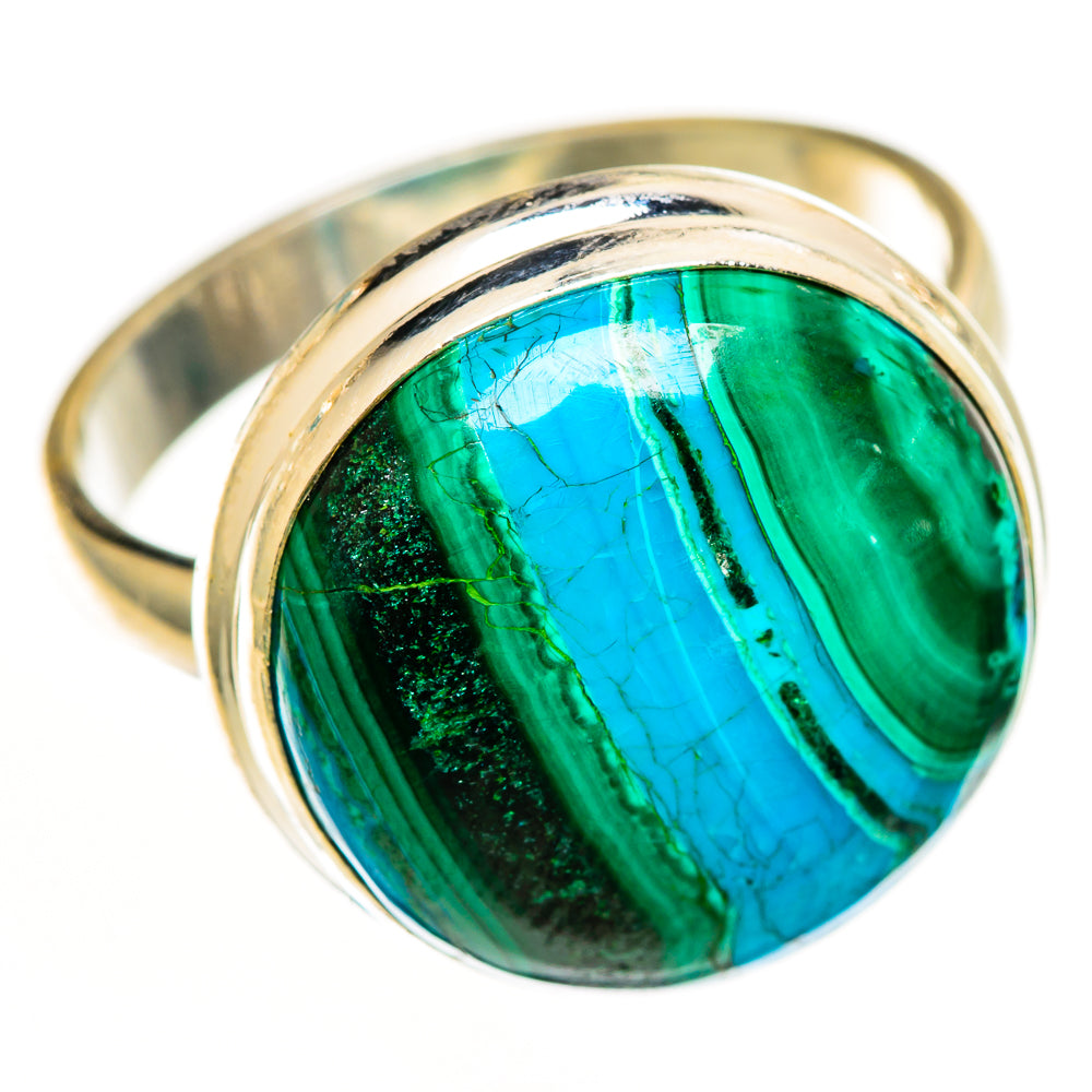 Malachite In Chrysocolla Rings handcrafted by Ana Silver Co - RING112344 - Photo 2