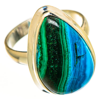 Malachite In Chrysocolla Rings handcrafted by Ana Silver Co - RING112345 - Photo 2