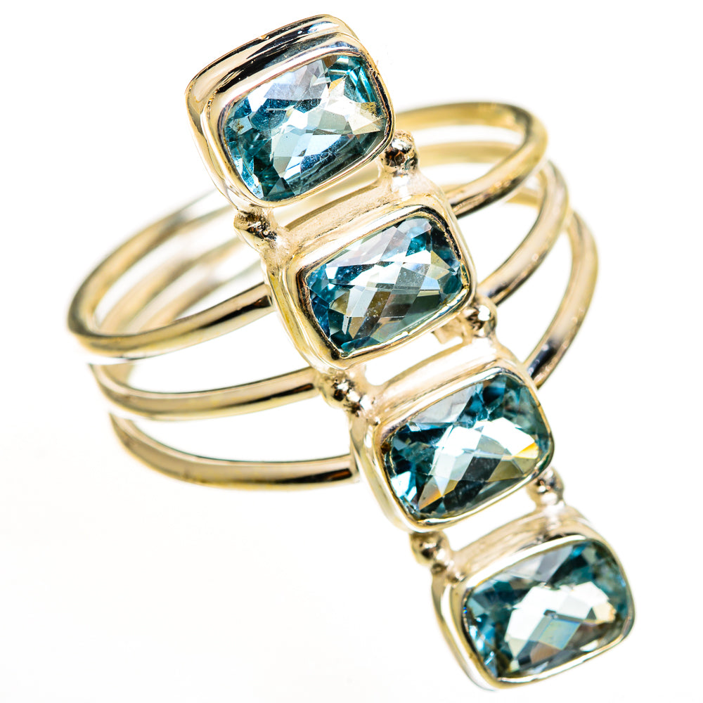 Blue Topaz Rings handcrafted by Ana Silver Co - RING112356 - Photo 2