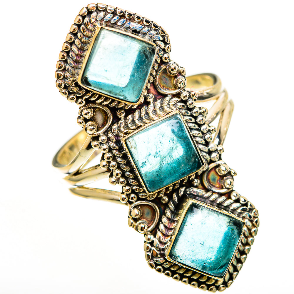Blue Fluorite Rings handcrafted by Ana Silver Co - RING112357 - Photo 2