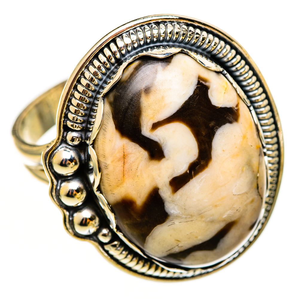 Peanut Wood Jasper Rings handcrafted by Ana Silver Co - RING112362 - Photo 2