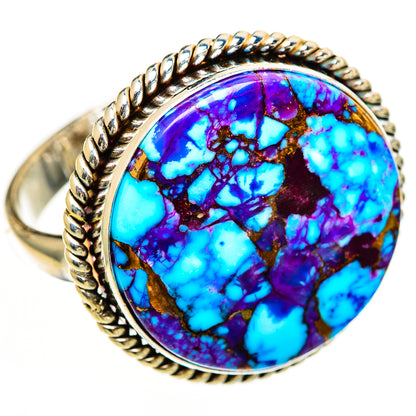 Purple Copper Composite Turquoise Rings handcrafted by Ana Silver Co - RING112375 - Photo 2