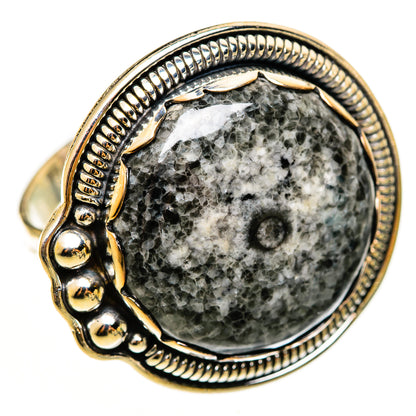 Moroccan Goniatite Fossil Rings handcrafted by Ana Silver Co - RING112385 - Photo 2