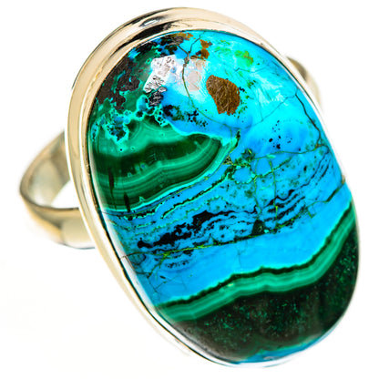 Malachite In Chrysocolla Rings handcrafted by Ana Silver Co - RING112392 - Photo 2