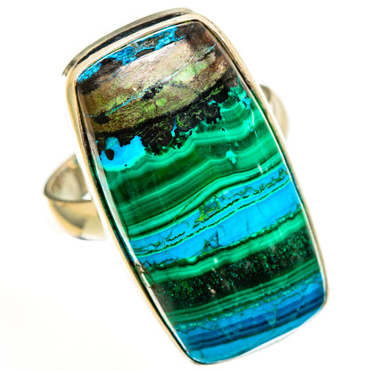 Malachite In Chrysocolla Rings handcrafted by Ana Silver Co - RING112396 - Photo 2