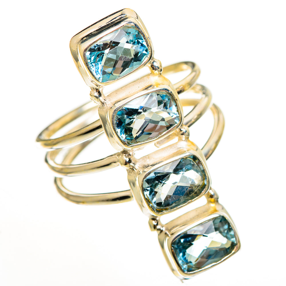 Blue Topaz Rings handcrafted by Ana Silver Co - RING112398 - Photo 2